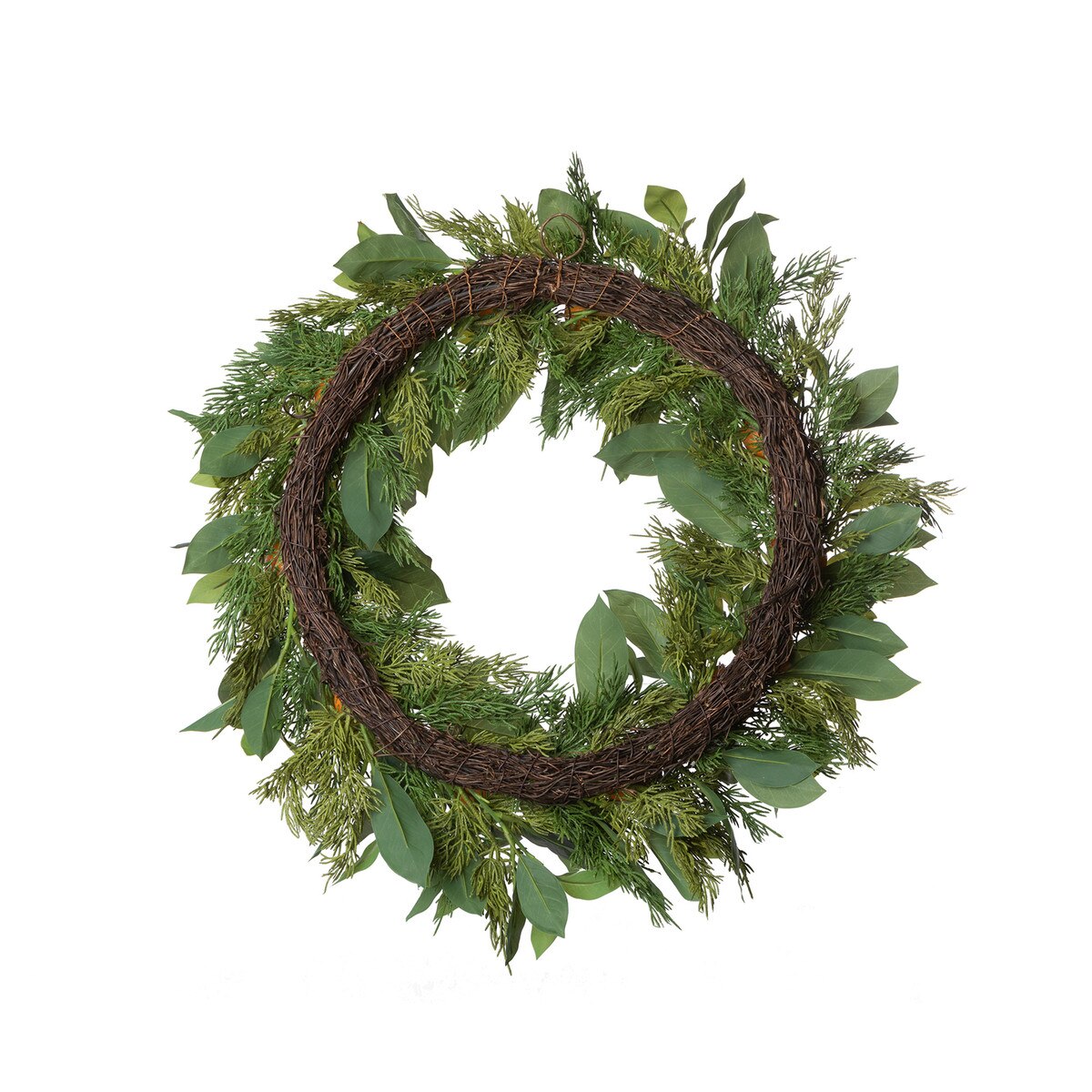 Orange Blossom and Cedar Wreath style shot 2