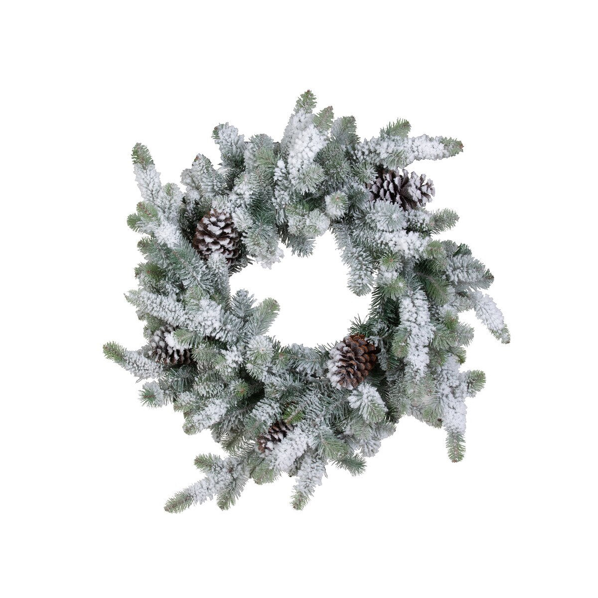 Blue Spruce Wreath with LED Lights, Large with Snow style shot 2
