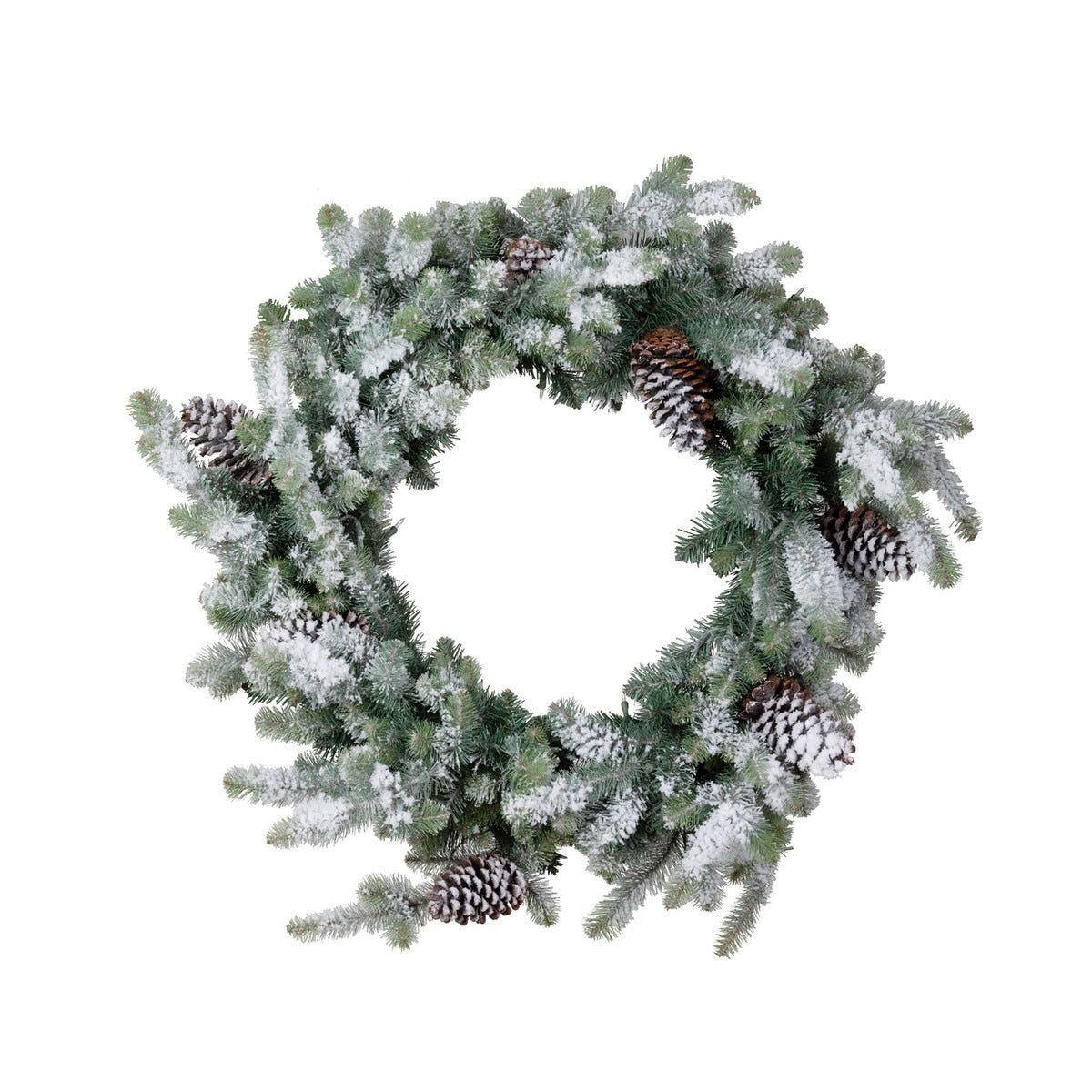 Blue Spruce Wreath with LED Lights, Extra-Large with Snow style shot 2