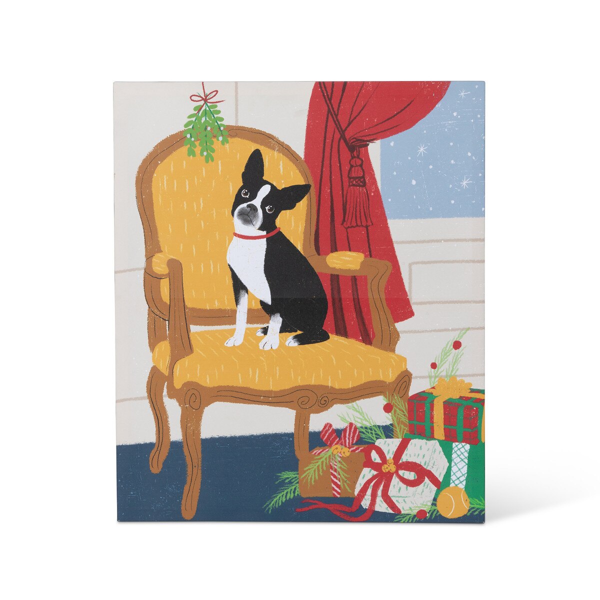 Noelle the French Bulldog on Chair Canvas Print style shot 1