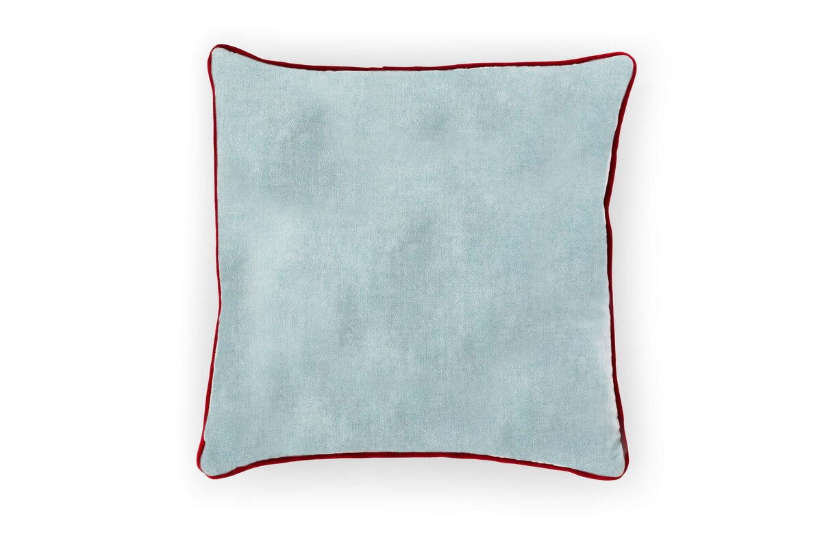 Alpine Embroidered Pattern Velvet Pillow style shot 2