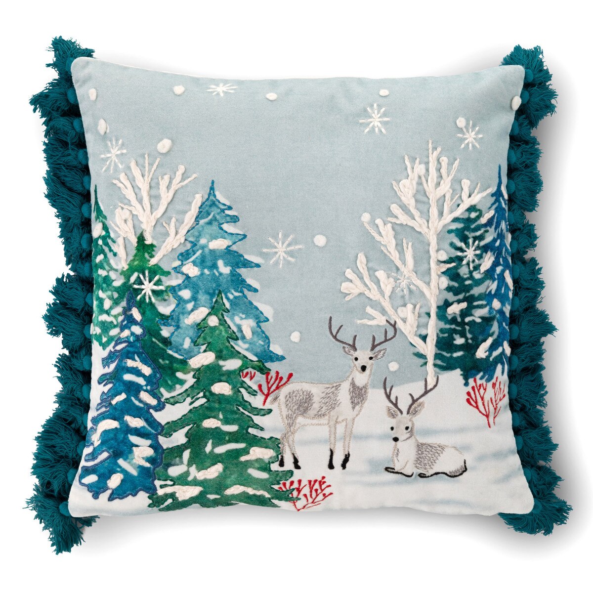 Alpine Forest Pillow with Tassels style shot 2