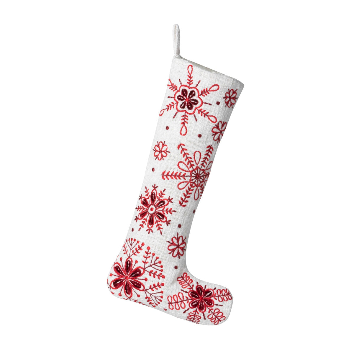 Snowflake Embroidered Stocking style shot 1