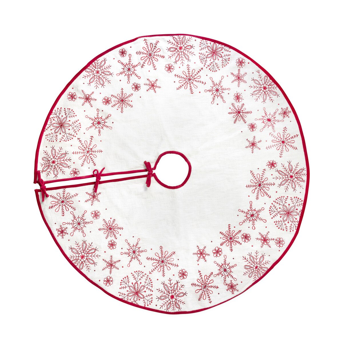 Snowflake Embroidered Tree Skirt style shot 1