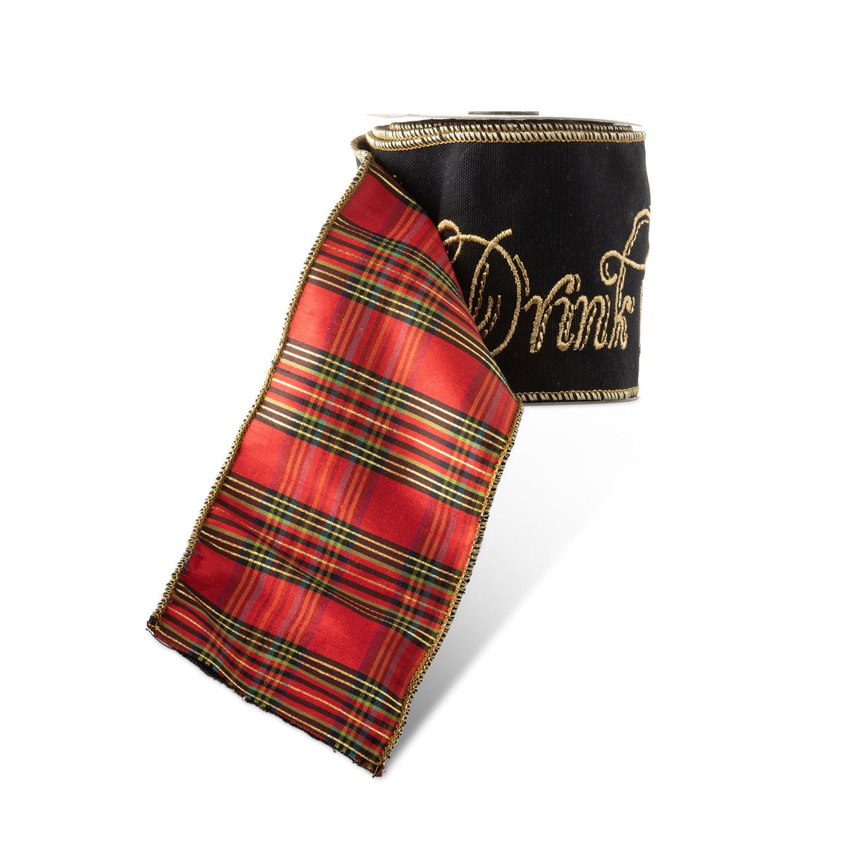 Holiday Script Velvet and Taffeta Plaid Ribbon style shot 1