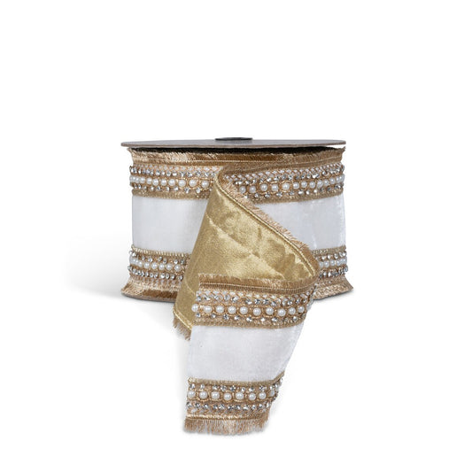 Pearl Fringe Flapper Velvet Ribbon, 5 Yard Bolt style shot 1