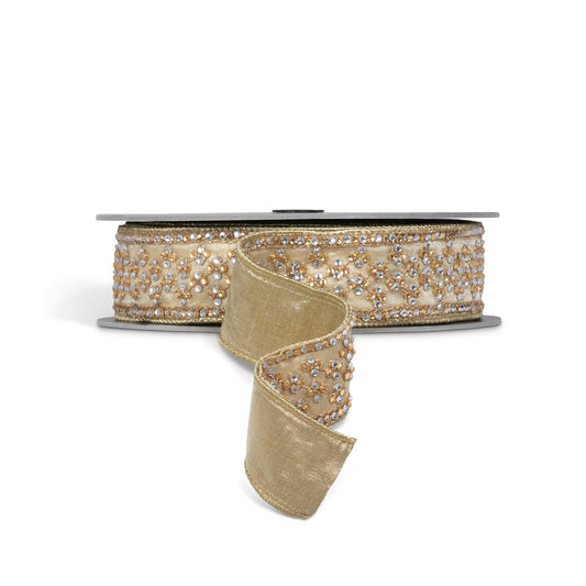 Beaded Brocade Ribbon, 10 Yard Bolt style shot 1