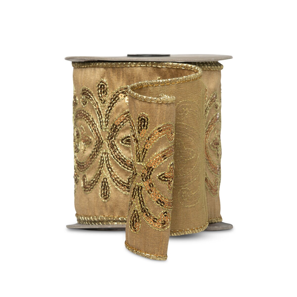 Sequin Pattern Gilded Bronze Ribbon style shot 1