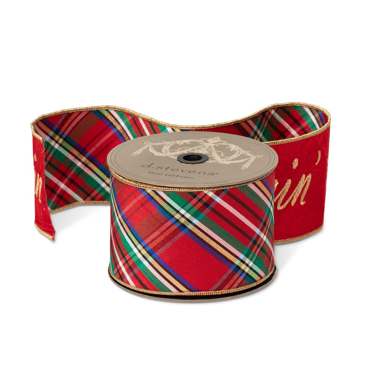 Dancin' & Prancin' Script Red Plaid Ribbon style shot 2