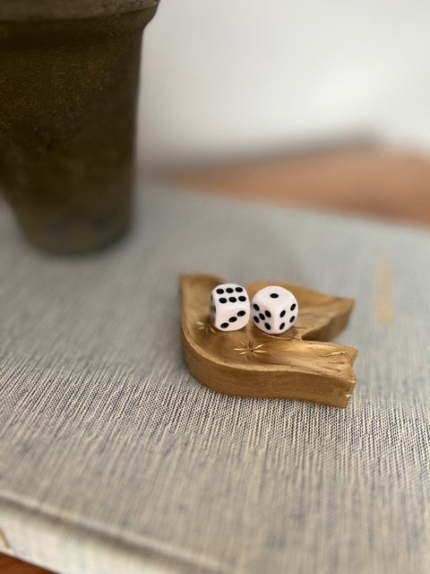 Chamak Bird Jewelry Tray - Metallic Painted Wood