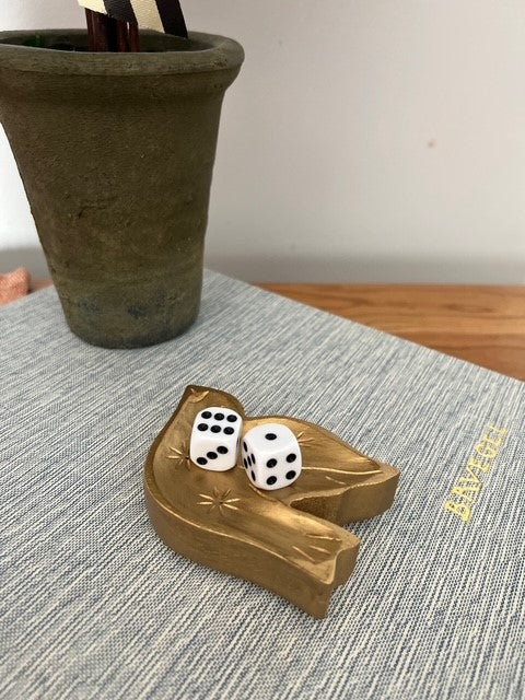 Chamak Bird Jewelry Tray - Metallic Painted Wood