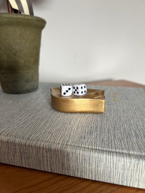 Chamak Bird Jewelry Tray - Metallic Painted Wood