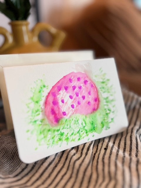 Hand-Painted Easter Egg Card (One of a Kind)