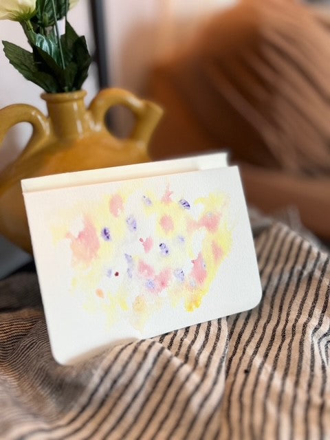 Hand-Painted Purple Spring Card (One of a Kind)